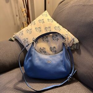 Coach Sky Blue Leather Shoulder Bag